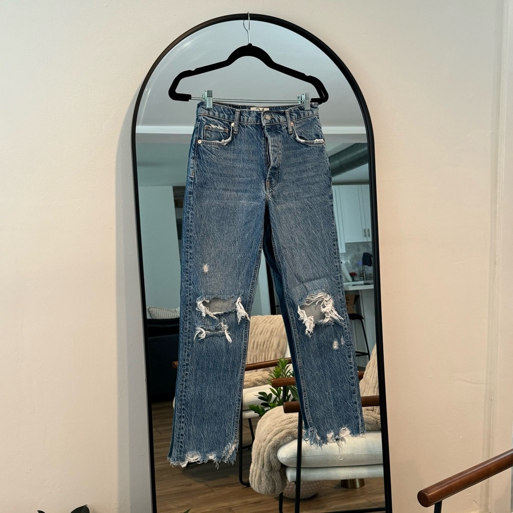Free People Tapered Baggy Boyfriend Jeans
